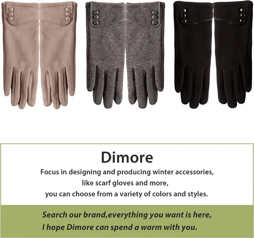 Miniatura 5 de 3 pares de guantes de invierno para mujeres clima frío niñas con dedos de pantalla táctil cálidos y gruesos mensajes de texto al por mayor