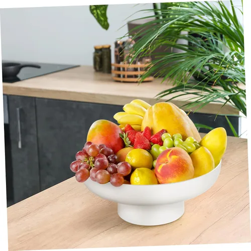 Miniatura 3 de Mikinona Soporte decorativo de frutas cesta de frutas bandeja de frutas para boda cumpleaños dic Blanco