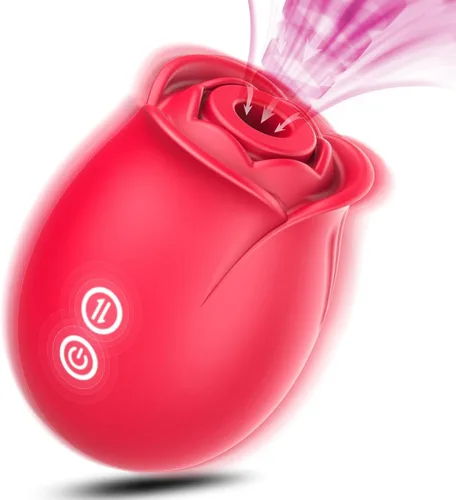 Juguetes Sexuales Vibrador Dildo Rosa - Juguetes para Adultos Mejorados con 5 Modos de Succión y Vibración para Mujeres Clítoris Pezón, Juguete Todo