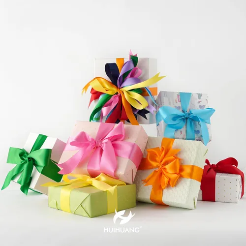 Miniatura 4 de HUIHUANG Cinta de satén de 1 pulgada de color sólido, cinta de doble cara de satén de tela para manualidades, envoltura de regalo, decoración