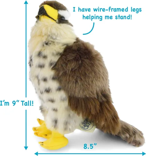 Miniatura 4 de TigerHart Percival El Halcón Peregrino - Animal de peluche de 9 pulgadas de felpa