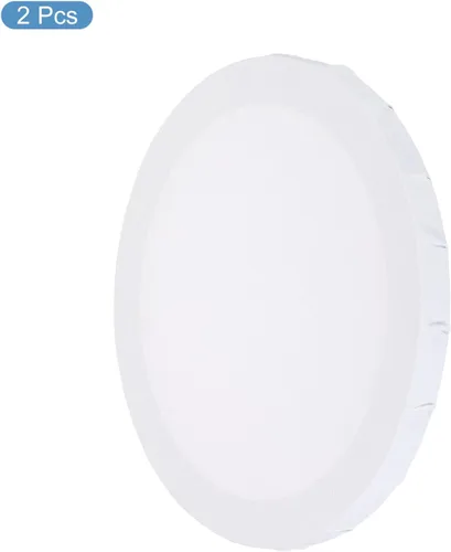 Miniatura 3 de PATIKIL Lienzos de pintura para pintura, paquete de 2 paneles redondos de madera de 8 x 8 pulgadas, paneles de arte en blanco estirados para pintura