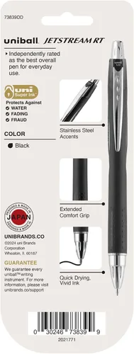 Miniatura 8 de uni-ball Jetstream RT - Bolígrafos de punta gruesa (0.039 pulgadas), negro, 3