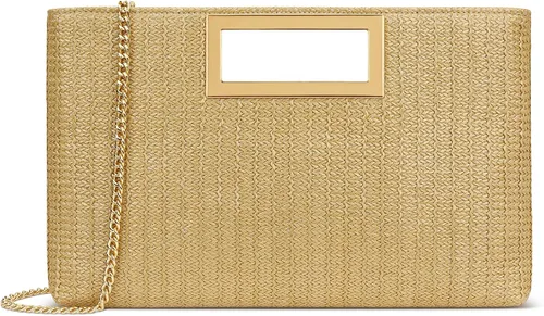 Miniatura 12 de Bolso de mano KKXIU para mujer, de cuero vegano, bolso formal de noche para eventos, para bodas, fiestas de graduación, de novia