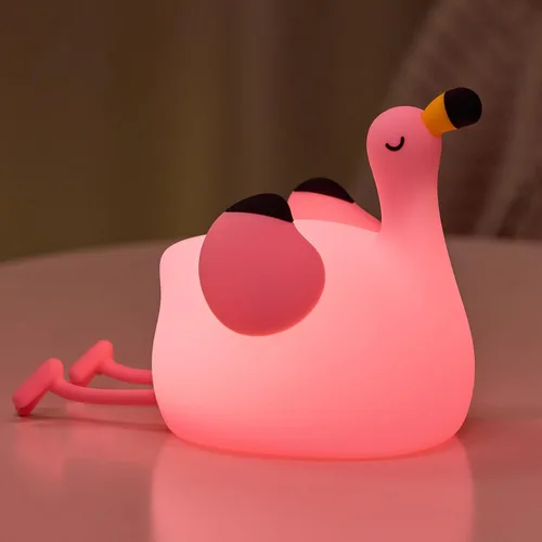Miniatura 9 de Luz nocturna de rana para niños, bonita luz nocturna de silicona regulable para guardería, lámpara de noche recargable, regalos creativos portátiles