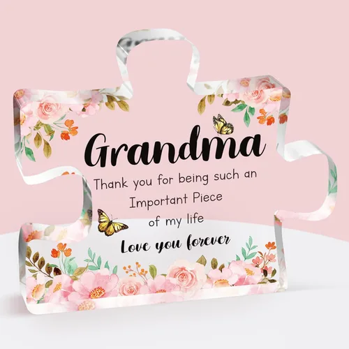 Miniatura 9 de Regalos para tía de sobrina, pieza de rompecabezas de acrílico grabada de 3.9 x 3.3 pulgadas, delicados regalos para tía de parte de la sobrina