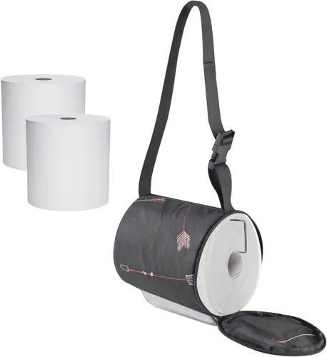 Miniatura 12 de Soporte de papel higiénico colgante para acampar, cocina, impermeable, organizador de papel higiénico para automóvil, baño, protector de papel 2-Gris