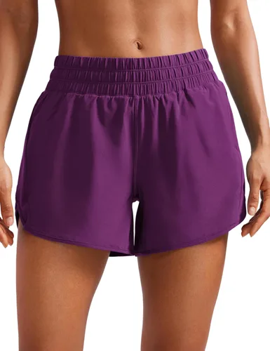 Miniatura 5 de CRZ YOGA Dolphin - Pantalones cortos deportivos para mujer de 5 pulgadas, cintura media, secado rápido, para correr, entrenamiento, gimnasio, pista