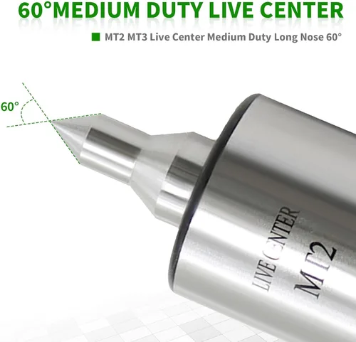 Miniatura 4 de MT3 60 grados CNC giratorio centro vivo alta precisión 0.0002 "para torno madera metal torneado herramienta (MT3)