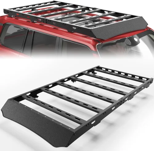 Miniatura 9 de Soporte de techo para Toyota 4Runner 2010-2024 5ª generación, cesta de carga de longitud completa resistente con barras transversales, estante