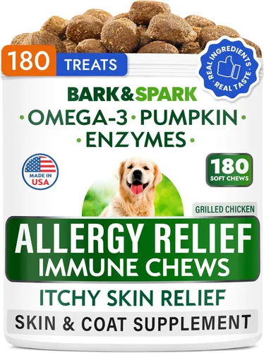 Miniatura 9 de BARK&SPARK Omega 3 para perros - 180 golosinas de aceite de pescado para la muda de pelo de perro, alergia cutánea, alivio de la picazón
