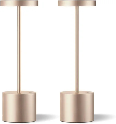 Miniatura 13 de Lámpara de mesa inalámbrica negra, lámparas con batería recargable de 4000mAh, lámparas LED inalámbricas para exteriores con atenuación continua