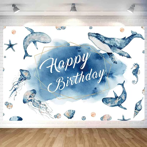 Miniatura 5 de Fondo de baloncesto con texto en inglés «Happy Birthday» para decoración de fiesta de baloncesto en interiores y exteriores, suministros