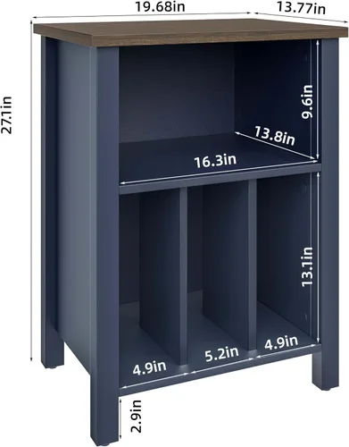Miniatura 3 de LIDYUK Soporte para tocadiscos, mesa auxiliar de almacenamiento de discos de vinilo con estante de exhibición con capacidad para hasta 130 álbumes