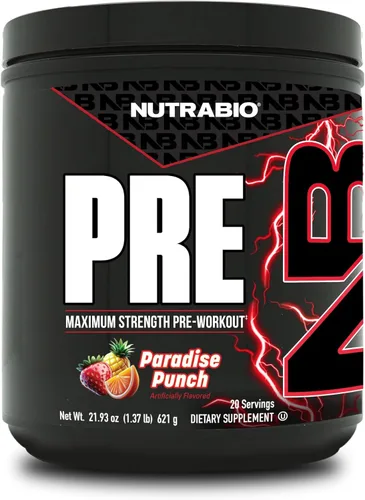 Miniatura 15 de NutraBio Polvo de preentrenamiento, Blue Razz Energía explosiva, enfoque láser, bombas extremas Pre-entrenamiento para hombres y mujeres