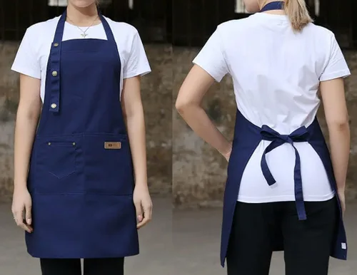 Miniatura 3 de Delantal personalizado para hombres y mujeres, delantales de lona de cocina personalizados con bolsillos, nombre, texto, logotipo, imagen