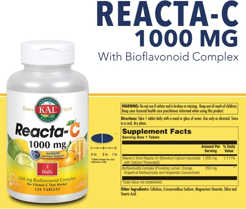 Miniatura 2 de KAL Reacta-c con tabletas de bioflavonoides, 60