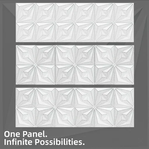 Miniatura 3 de AMZDEPOT Paneles de pared 3D para decoración de pared interior, 3 opciones de diseño, decoración de pared texturizada de PVC para sala de estar