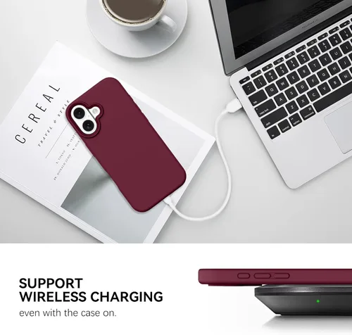 Miniatura 323 de GUAGUA Funda compatible con iPhone 17 Pro Max de 6.9 pulgadas, silicona líquida, goma de gel suave, delgada, forro de microfibra delgada