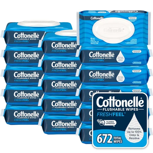 Miniatura 11 de Cottonelle XL Toallitas húmedas desechables, Toallitas para adultos grandes, 2 paquetes de tapa abatible, 45 toallitas por paquete