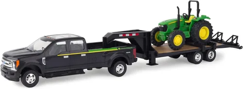 ERTL - Juego de juguetes de camioneta y tractor Ford F350 - Escala 1:32 - Incluye juguete de tractor John Deere, juguete de camioneta Ford F350 y