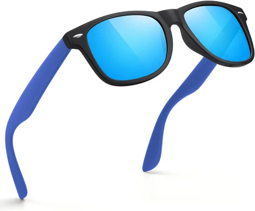 Miniatura 73 de FEIDUSUN Lentes de sol polarizados para hombre y mujer, lentes de sol retro negros para conducir, pescar, protección UV
