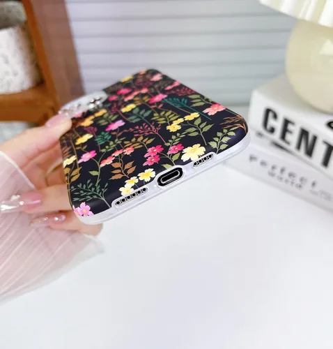 Miniatura 8 de Qokey Funda compatible con iPhone XR, bonito diseño de flores de jardín para niñas y mujeres, patrón mate, suave, ligera, delgada, TPU a prueba