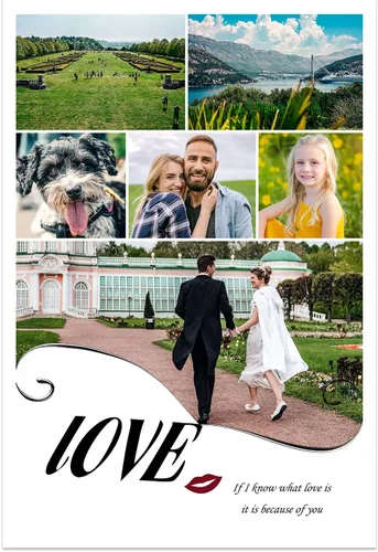 Miniatura 28 de CCWACPP Impresiones de collage en lienzo con tus fotos para familia, boda, bebé, mascota, perro, imagen en lienzo personalizada, foto personalizada