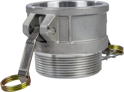 Miniatura 10 de 2 piezas de accesorios de bloqueo de leva de aluminio (1-1/2 pulgada Parte B) accesorios de manguera de ranura de leva, adaptador macho hembra NPT