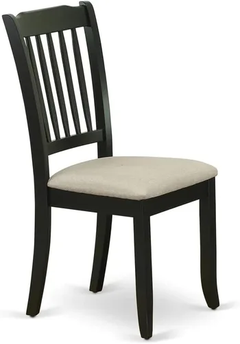 Miniatura 8 de East West Furniture NODA3-BLK-C - Juego de muebles de comedor de 3 piezas contiene una mesa rectangular de madera con hoja de mariposa y 2 sillas