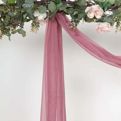 Miniatura 10 de Efavormart - Paneles de cortina de organza transparente verde salvia de 18 pies, cenefa para ventana, arco de boda, tela drapeada para mesa