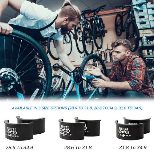 Miniatura 4 de Kit de adaptador de abrazadera de desviador delantero para bicicleta - Compatible con bicicletas de montaña y carretera MTB - Tamaños 28.6, 31.8