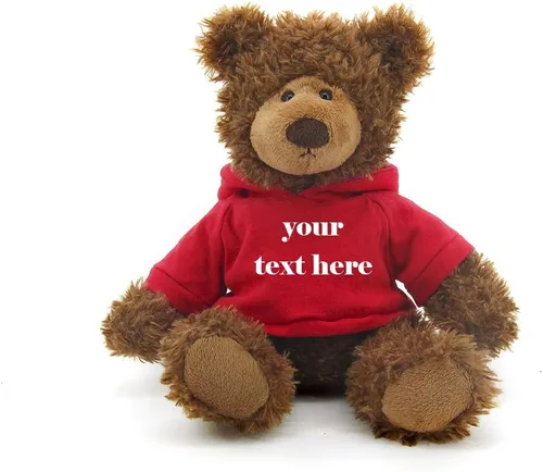 Miniatura 3 de Plushland Oso Frankie marrón de 12 pulgadas, regalo personalizado de animal de peluche, gran regalo para el día de la madre, día de San Valentín
