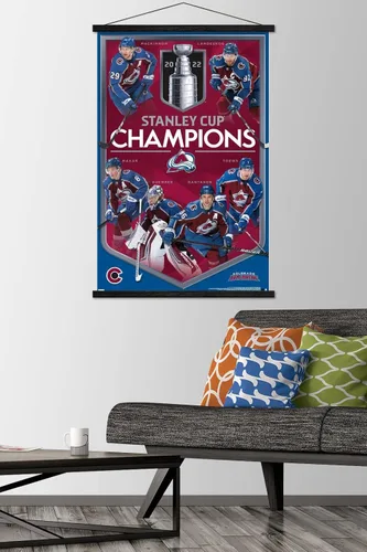 Miniatura 2 de Trends International NHL Colorado Avalanche - Póster conmemorativo de la Copa Stanley Champions 2022, 22.375 x 34 pulgadas, paquete de impresión