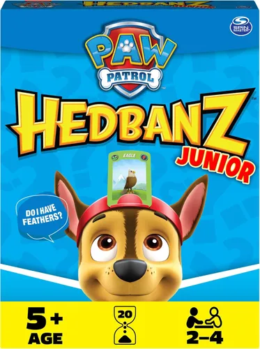 Spin Master Games HedBanz Junior PAW Patrol - Juego de mesa para adivinar para familias y niños a partir de 5 años