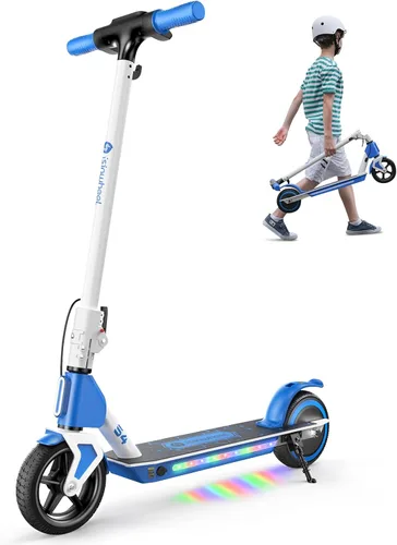 isinwheel Electric Scooter for Kids Ages 6-14, 200W/250W Foldable Kids Electric Scooter with 3 Speeds (5/8/12 Mph), Adjusrable Handerbar, Dual 200W