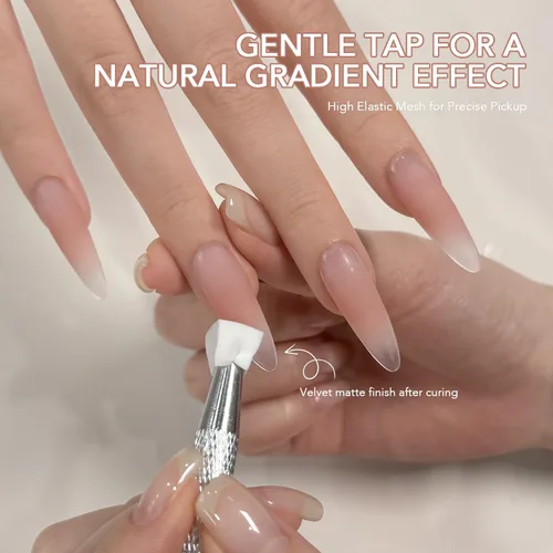 Miniatura 3 de GAOY Kit de Gel de Pintura Ombré con Cojín, 6 Colores de Gel de Palmaditas Degradado con Esponjas y Herramienta de Agarre, para Uñas Ombré Mezcla
