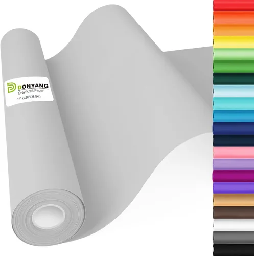 Miniatura 11 de Papel de regalo marrón, rollo de papel kraft, papel decorativo para manualidades de 15 x 450 pulgadas, papel de embalaje para suministros de envío
