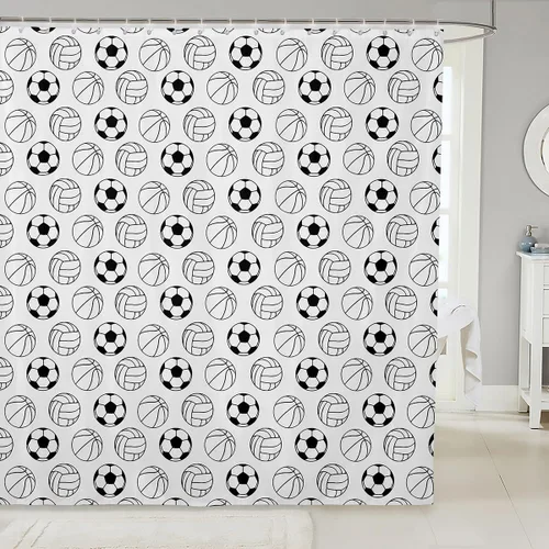 Miniatura 15 de Manfei Cortinas de ducha para niños con lazo de dibujos animados, diseño de mariquita, escarabajo, insecto, niñas, niños, cortinas impermeables