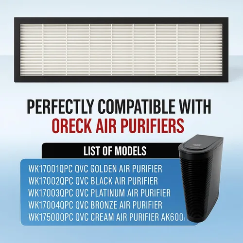 Miniatura 3 de Nispira AH60010 Filtro HEPA de repuesto para purificador de aire Hoover WH10100 WH10200 Oreck AK60010QPC WK17001QPC WK17004QPC WK17003QPC