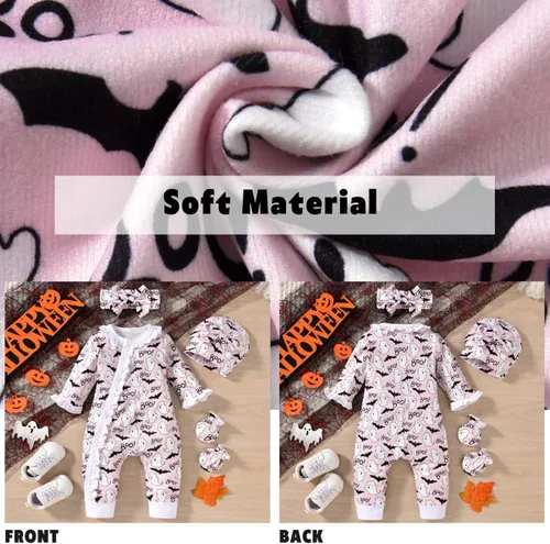 Miniatura 3 de Aalizzwell Mameluco para bebé niña, ropa de otoño e invierno con accesorios