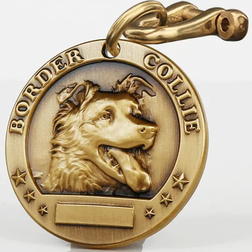 Miniatura 11 de Etiqueta de perro retro de cobre puro tridimensional con estampado de mascotas en relieve, etiquetas personalizadas para mascotas, etiquetas