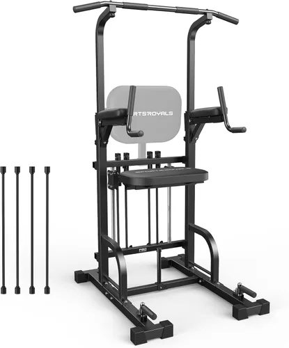 Sportsroyals Power Tower - Estación de barra de dominadas, estación de inmersión estable de 450 libras para gimnasio en casa, equipo de Multi