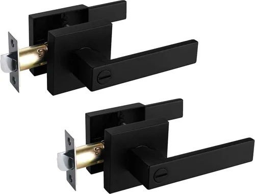 Miniatura 21 de NEWBANG Manija de palanca de puerta sólida con acabado negro mate