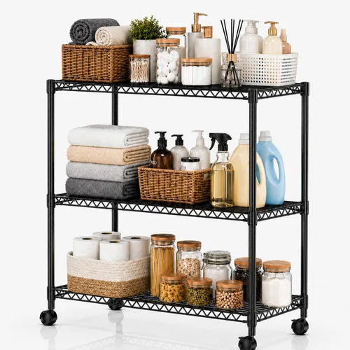 Miniatura 11 de Simple Deluxe - Estantería de almacenamiento resistente de 5 niveles, capacidad de carga de 1250 libras, 29.92" de ancho x 13.98" de profundidad x