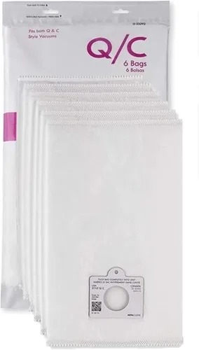 Miniatura 6 de 6 bolsas de filtración Hepa Style Q/C 53292. Compatible con aspiradoras Kenmore Elite, Intuition, Progressive, serie 200 400 600 700 800. Sustituye