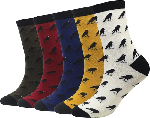 Miniatura 10 de Calcetines de caña corta casuales para hombre, de algodón, con motivo de animales, alocados y divertidos, 5 pares