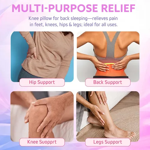 Miniatura 7 de Almohada de rodilla de espuma viscoelástica de alta calidad para quienes duermen de espalda, cuña de apoyo para piernas, almohada para aliviar