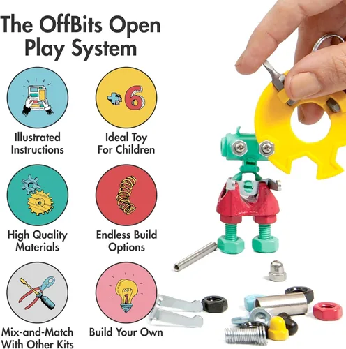 Miniatura 6 de The Off Bits Juguetes educativos STEM para mayores de 6 años: juegos de construcción de juguetes robot, kit de ingeniería 3 en 1 para niños y niñas