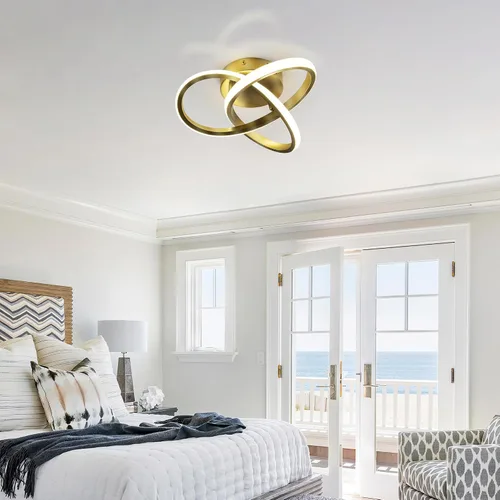 Miniatura 5 de Lámpara de techo moderna de 10 pulgadas, lámpara de techo regulable LED de 24 W con control remoto, temperatura de color ajustable de 3000 a 6000 K